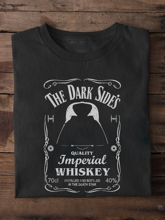 Men's 100% cotton casual round neck printed short-sleeved T-shirt