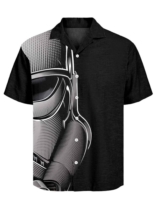 Men's Retro Casual Cuban Collar Short Sleeve Shirt