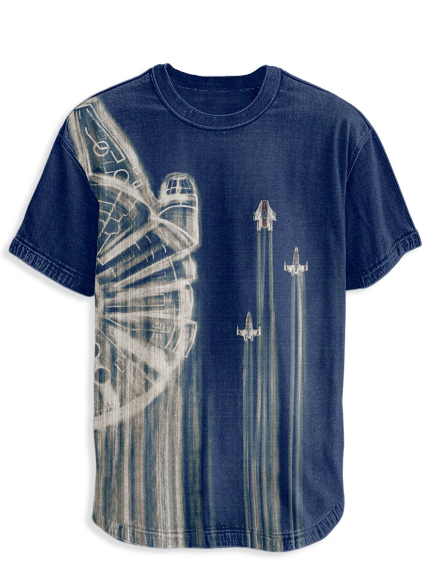 Men's Retro Casual Planet Art Short Sleeve T-Shirt