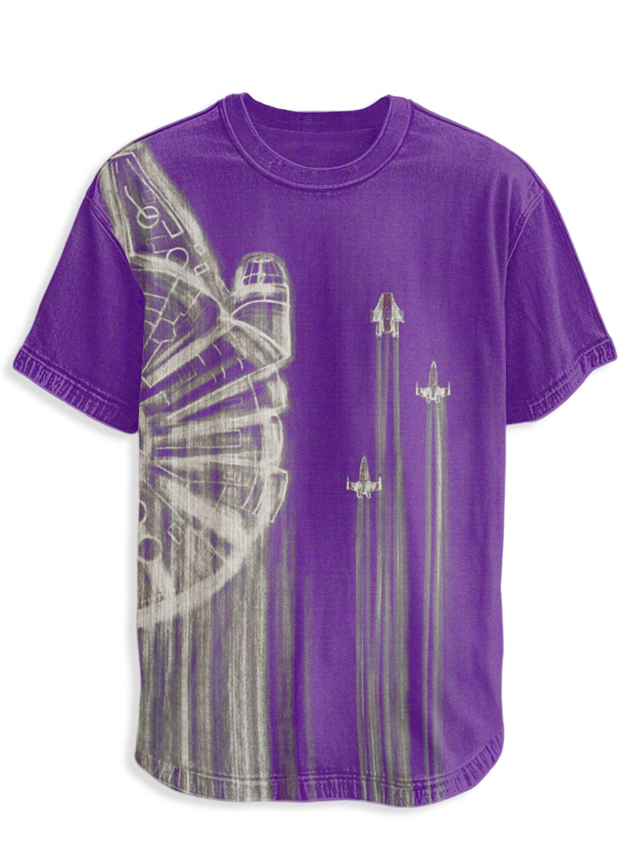 Men's Retro Casual Planet Art Short Sleeve T-Shirt