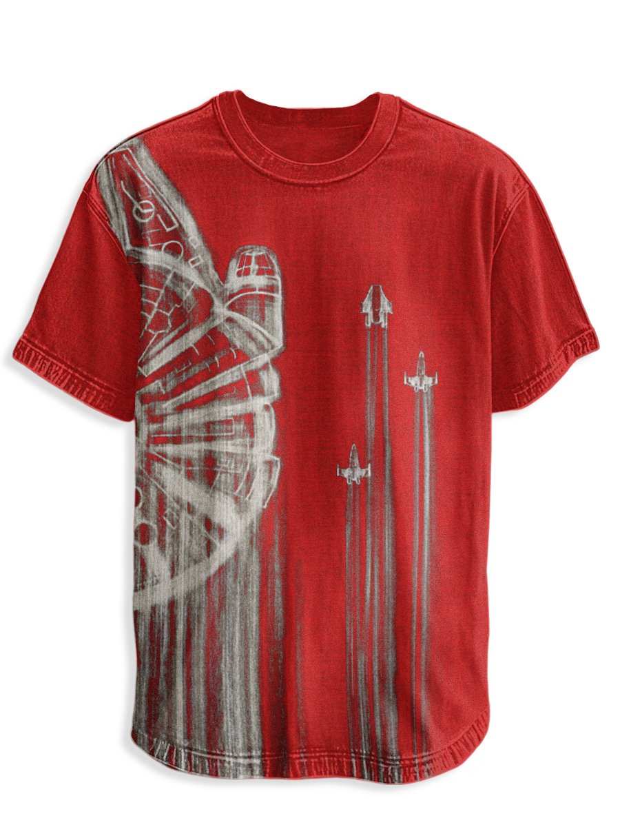 Men's Retro Casual Planet Art Short Sleeve T-Shirt